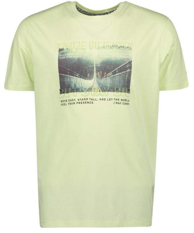 T-Shirt Herren Brustprint 3D-Optik