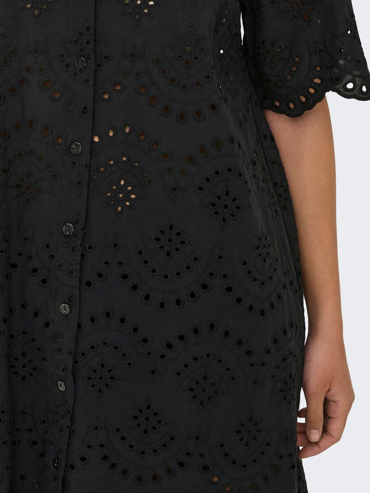 ONLVALAIS S/S DRESS WVN NOOS BLACK
