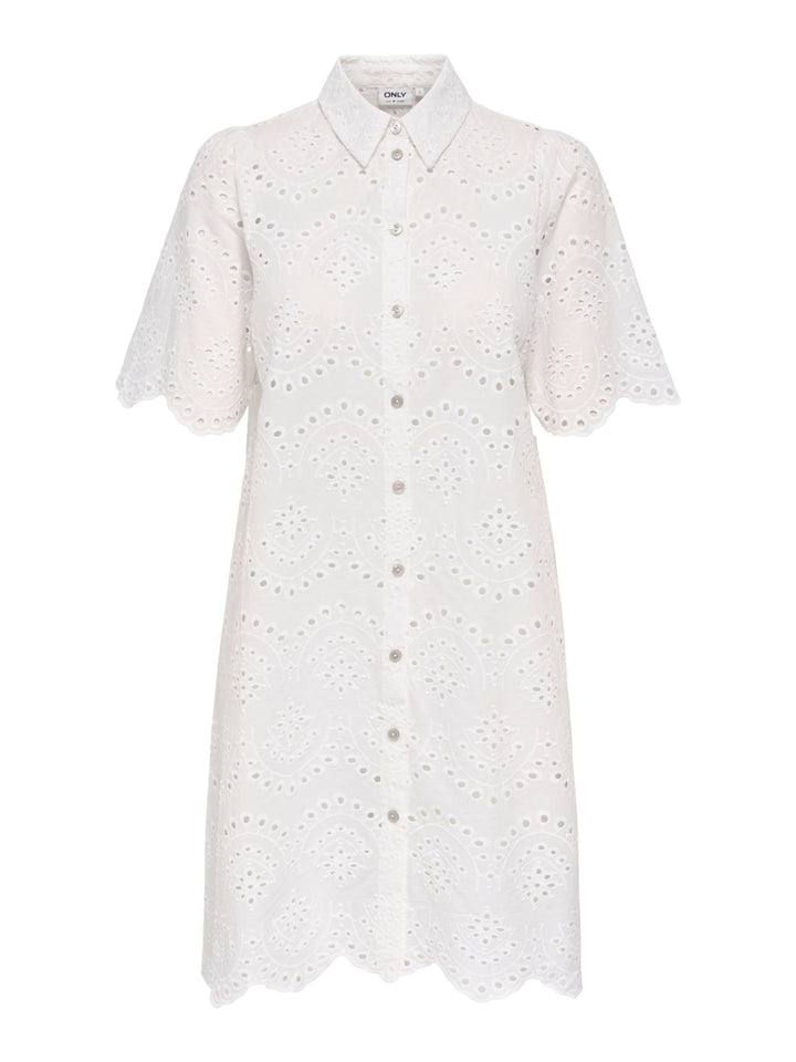 ONLVALAIS S/S DRESS WVN NOOS WHITE
