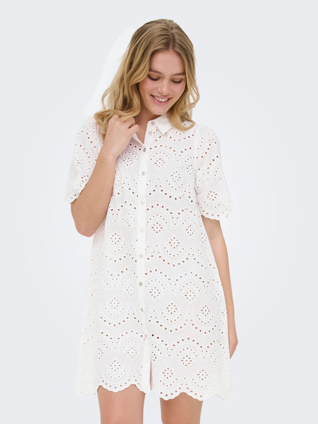 ONLVALAIS S/S DRESS WVN NOOS WHITE