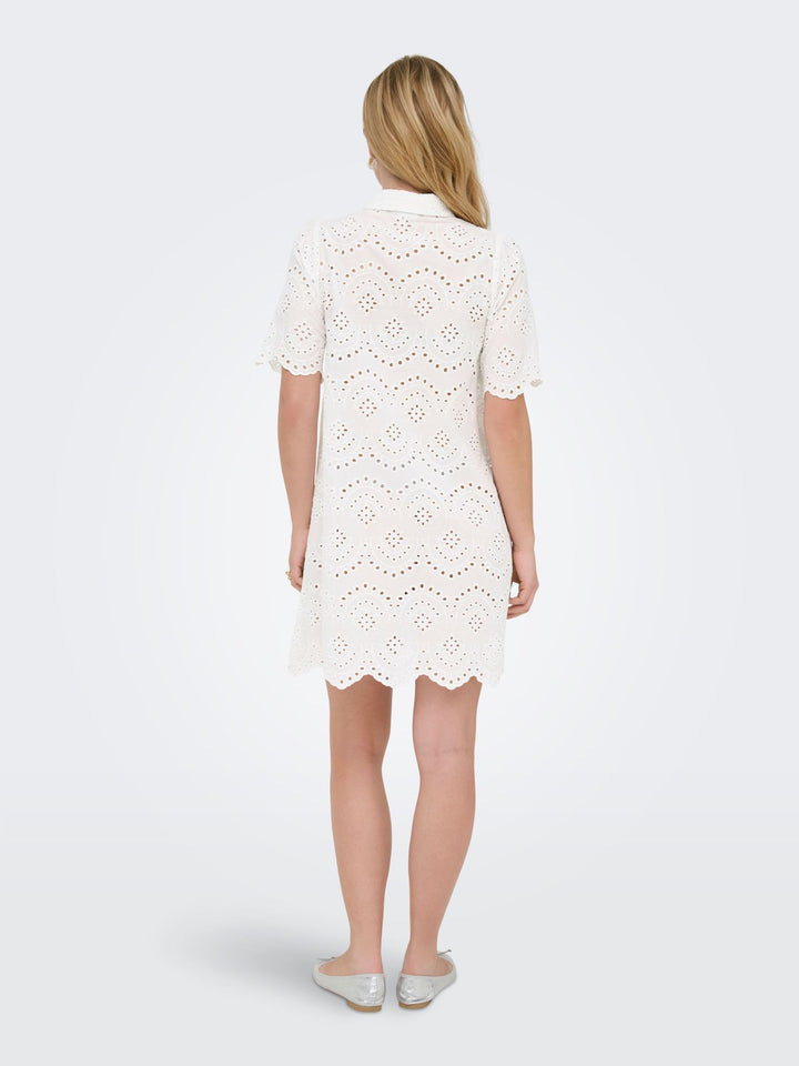 ONLVALAIS S/S DRESS WVN NOOS WHITE