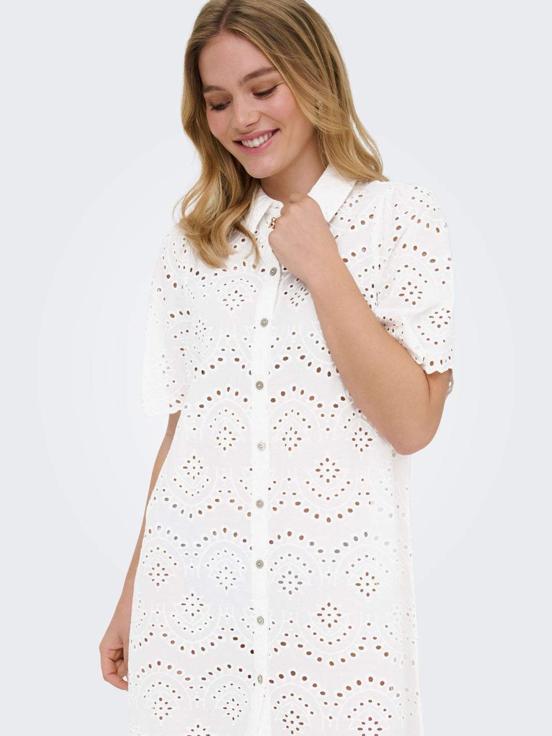 ONLVALAIS S/S DRESS WVN NOOS WHITE