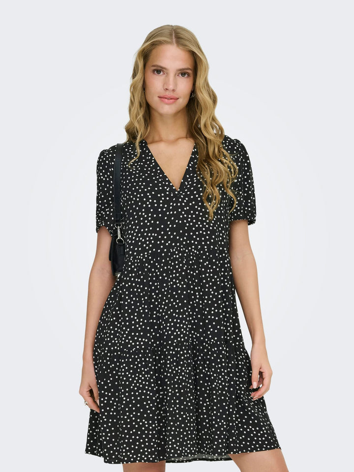 ONLNOVA LIFE VIS S/S THEA DRESS WVN