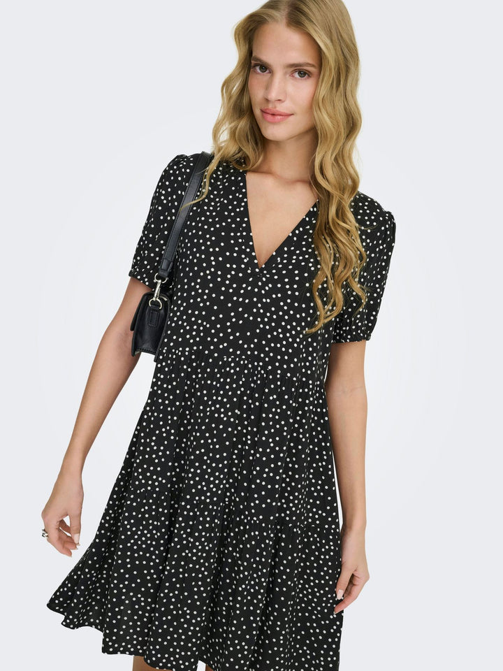 ONLNOVA LIFE VIS S/S THEA DRESS WVN