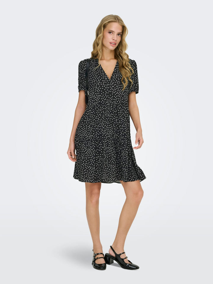 ONLNOVA LIFE VIS S/S THEA DRESS WVN