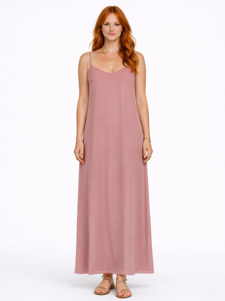 Damen Kleid,midi,Spaghettiträger,