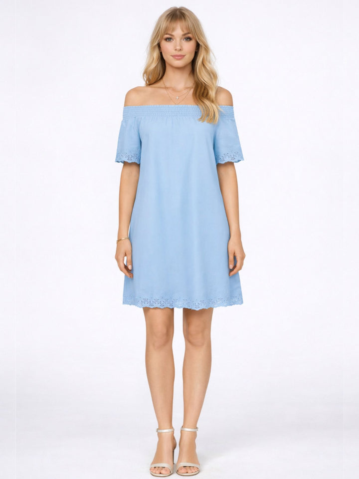 Authentic Style Kleid Carmenausschnitt