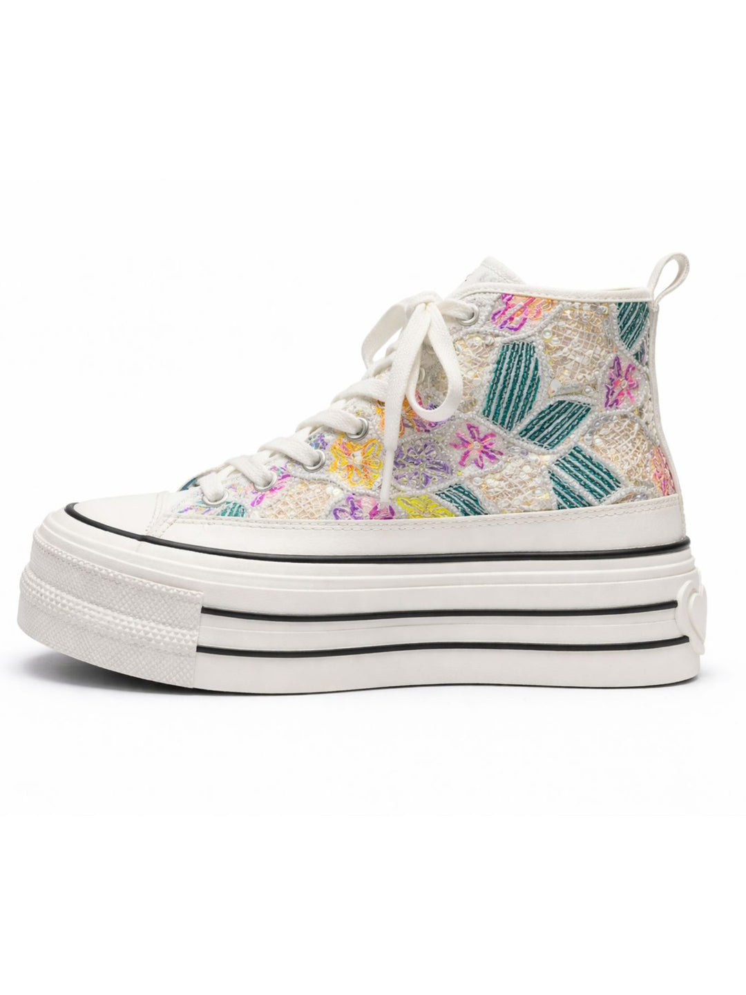 Lucky Shoes High Top Sneaker Damen Pailletten