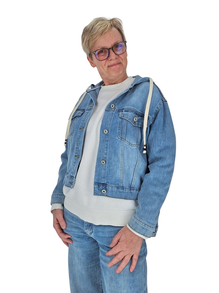 Jeansjacke Damen Kapuze