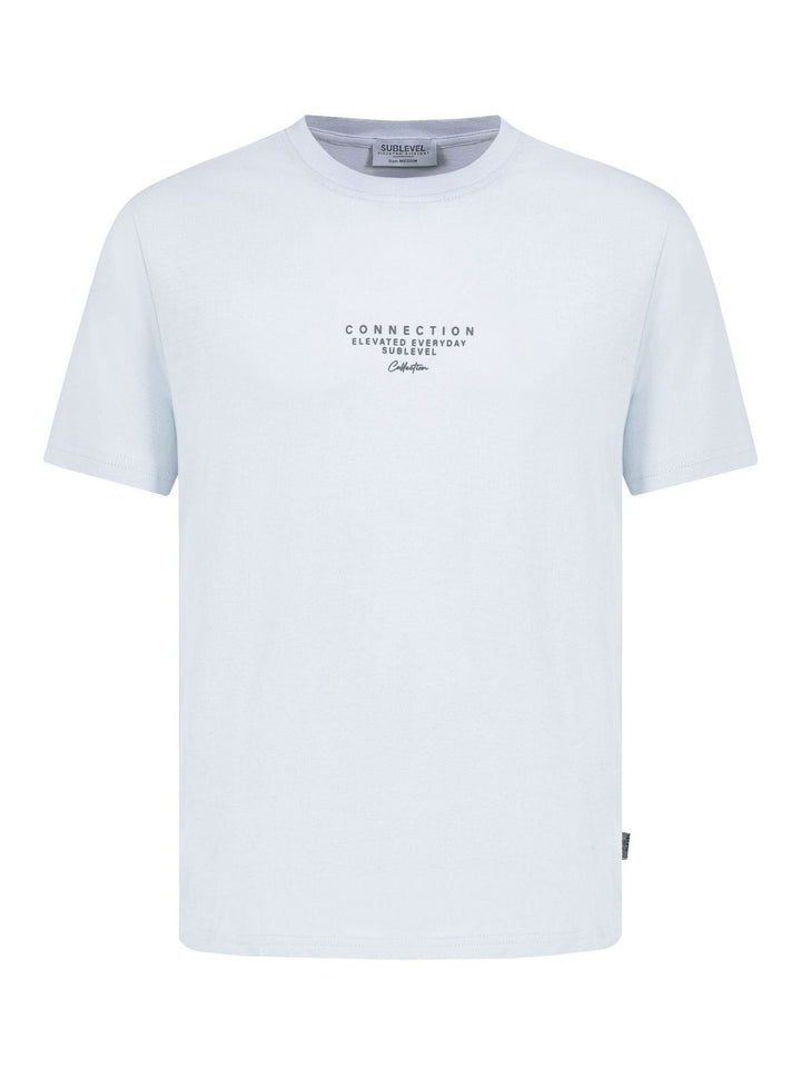 Herren T-Shirt in Skyway Blue mit HD-Print
