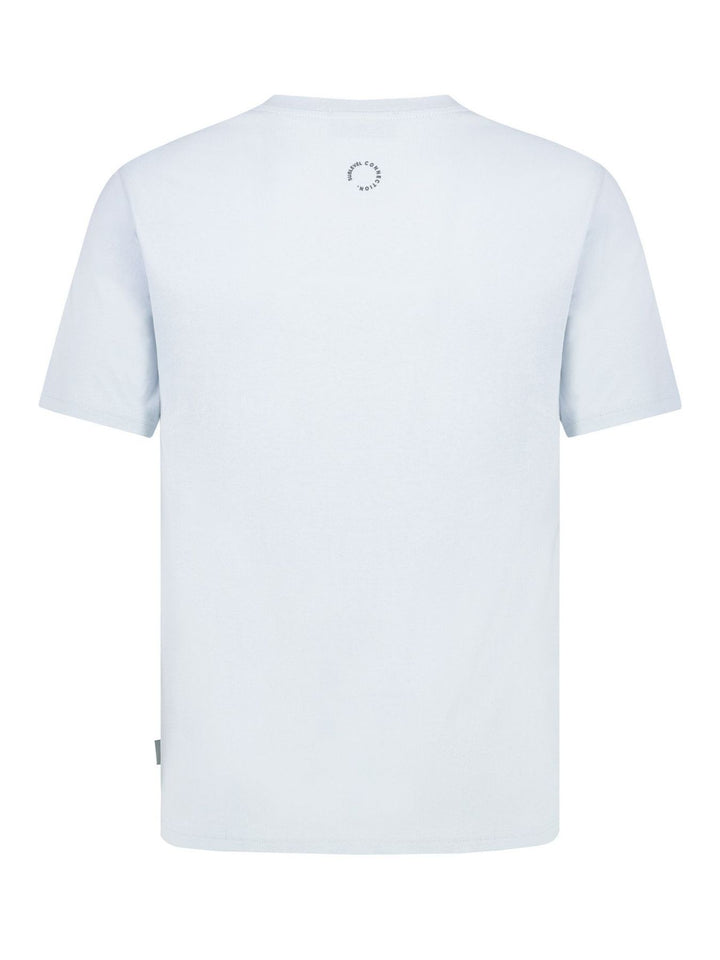 Herren T-Shirt in Skyway Blue mit HD-Print