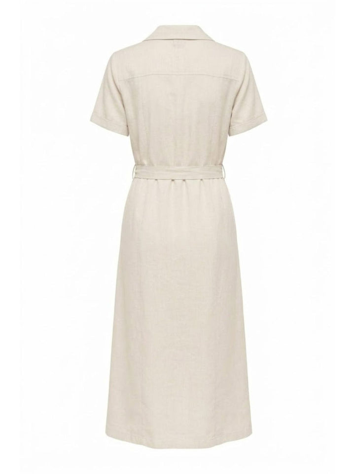 ONLSIESTA SS LIN BL SHIRT DRESS PNT Moonbeam