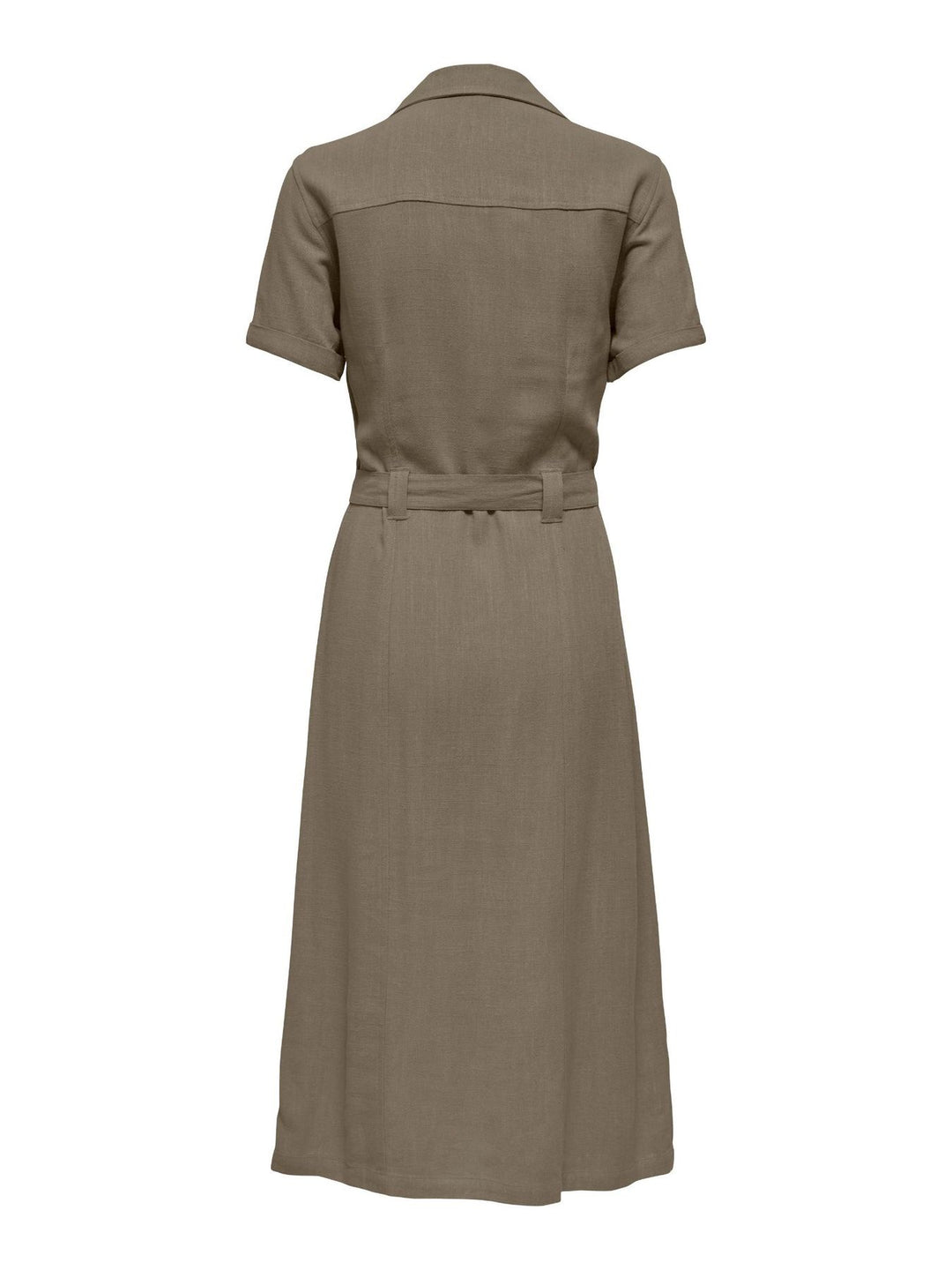 ONLSIESTA SS LIN BL SHIRT DRESS PNT Walnut