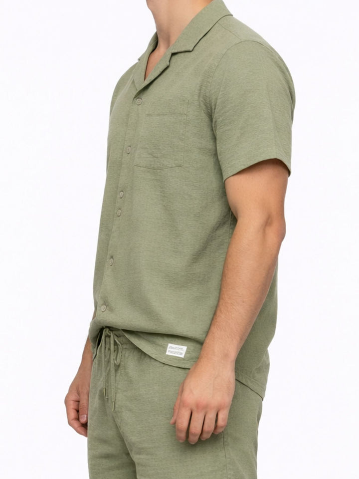 Herren, Hemd kurzarm Seersucker