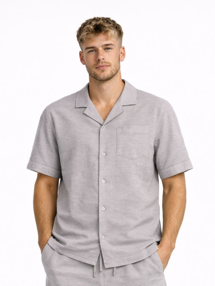 Herren, Hemd kurzarm Seersucker