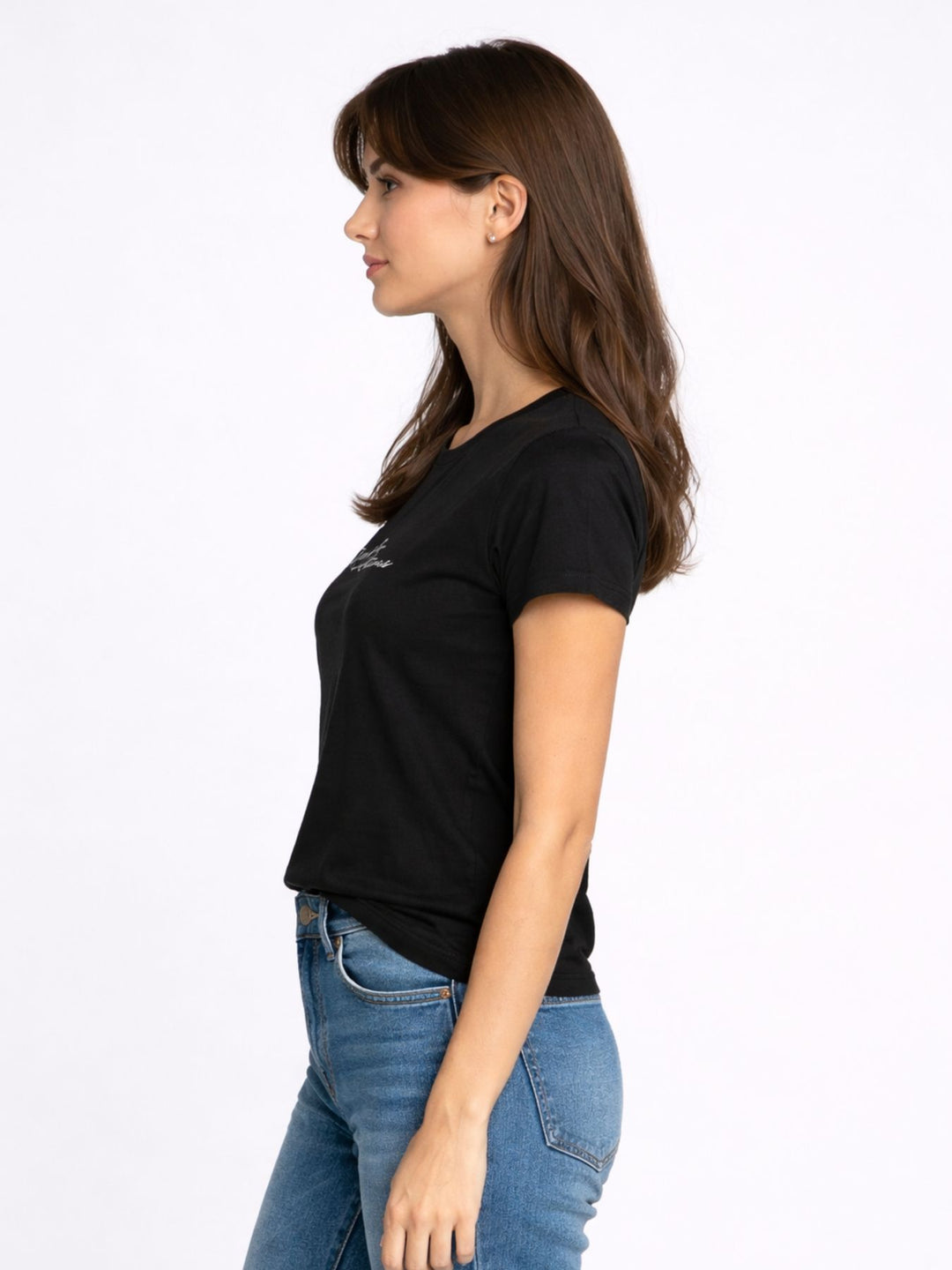 T-Shirt Damen Stickerei "Time for Emotion"