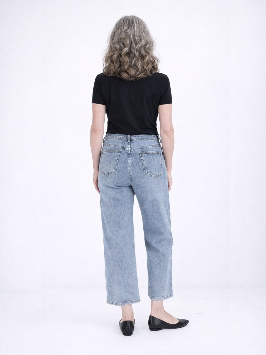Jeans 7/8 Damen weites Bein