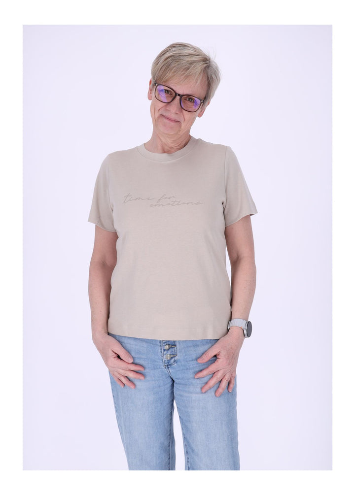 mjunik Damen T-Shirt Stickerei