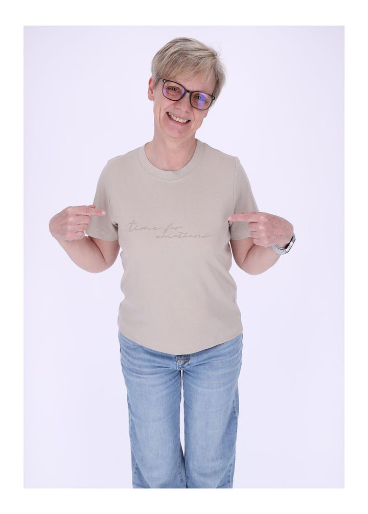 mjunik Damen T-Shirt Stickerei