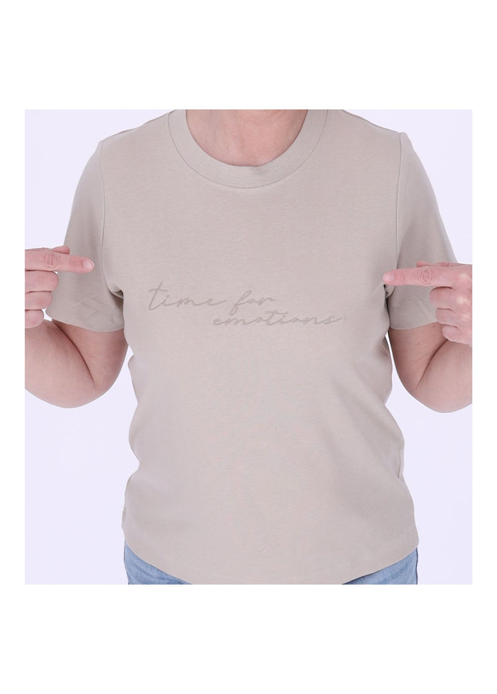 mjunik Damen T-Shirt Stickerei