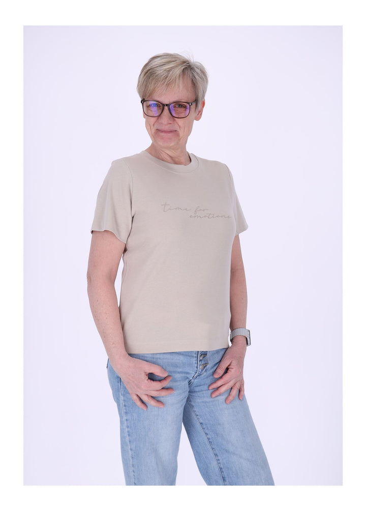 mjunik Damen T-Shirt Stickerei