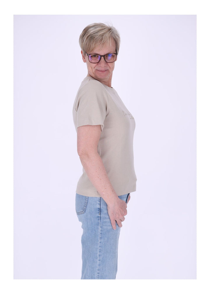 mjunik Damen T-Shirt Stickerei