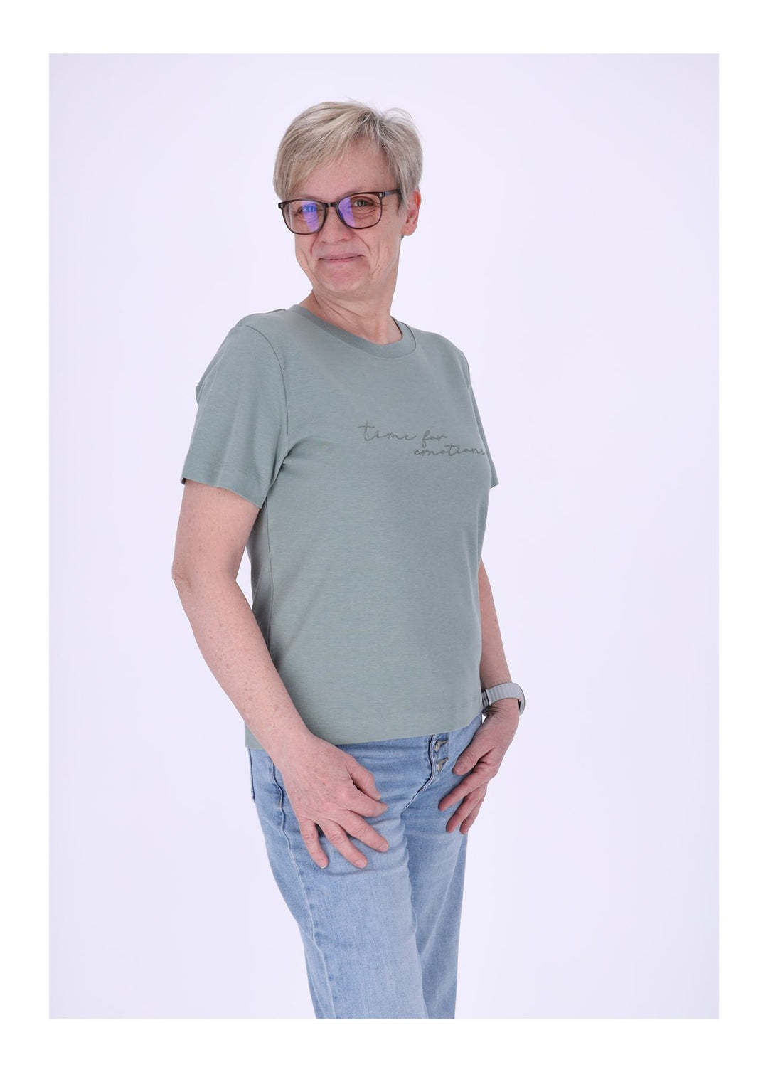 mjunik T-Shirt Damen Stickerei