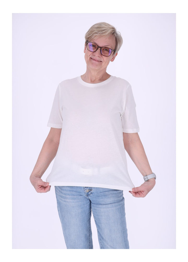 ONLHAPPY S/S O-NECK TEE PR JRS cloud dancer