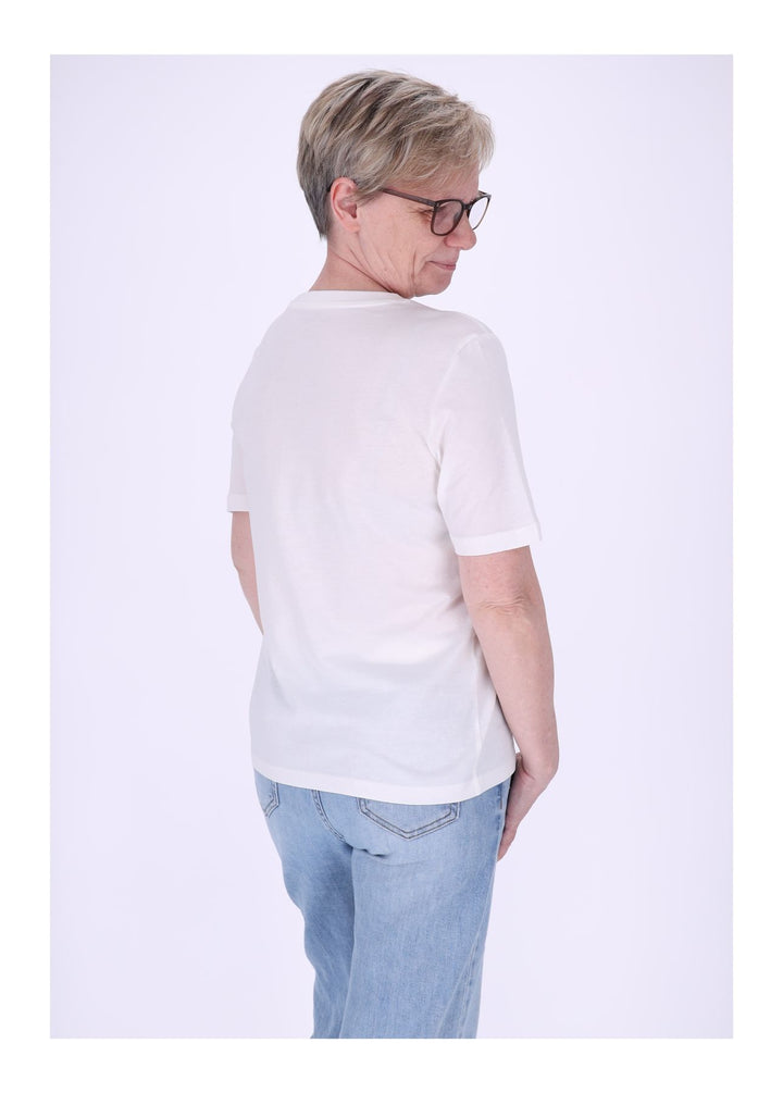 ONLHAPPY S/S O-NECK TEE PR JRS cloud dancer