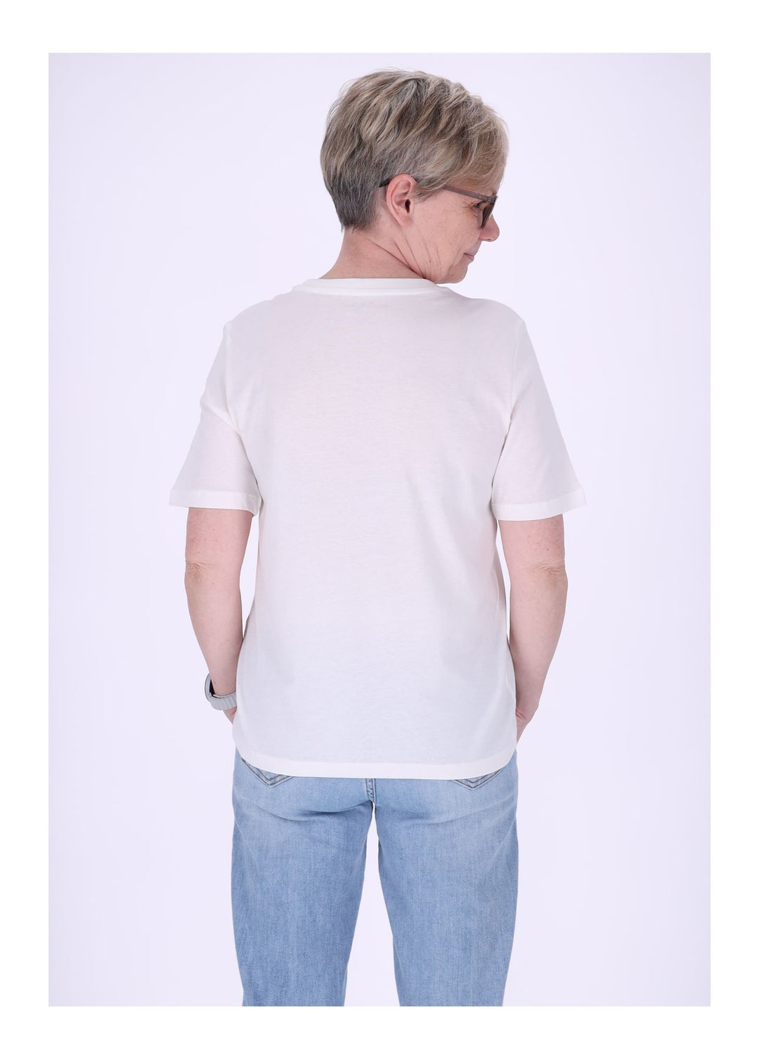 ONLHAPPY S/S O-NECK TEE PR JRS cloud dancer