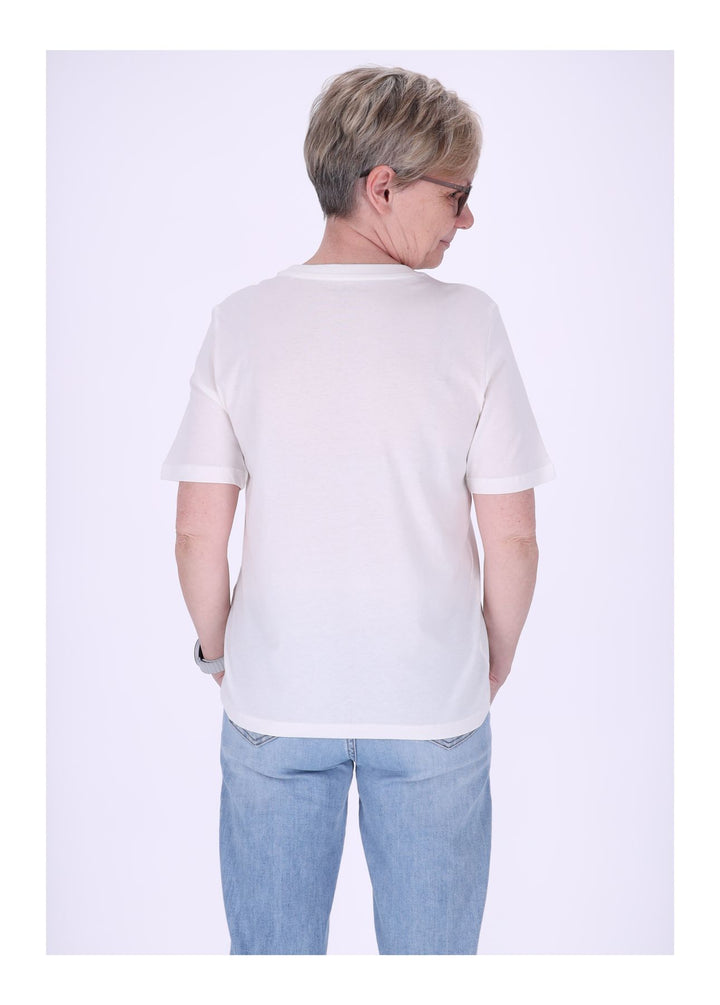 ONLHAPPY S/S O-NECK TEE PR JRS cloud dancer