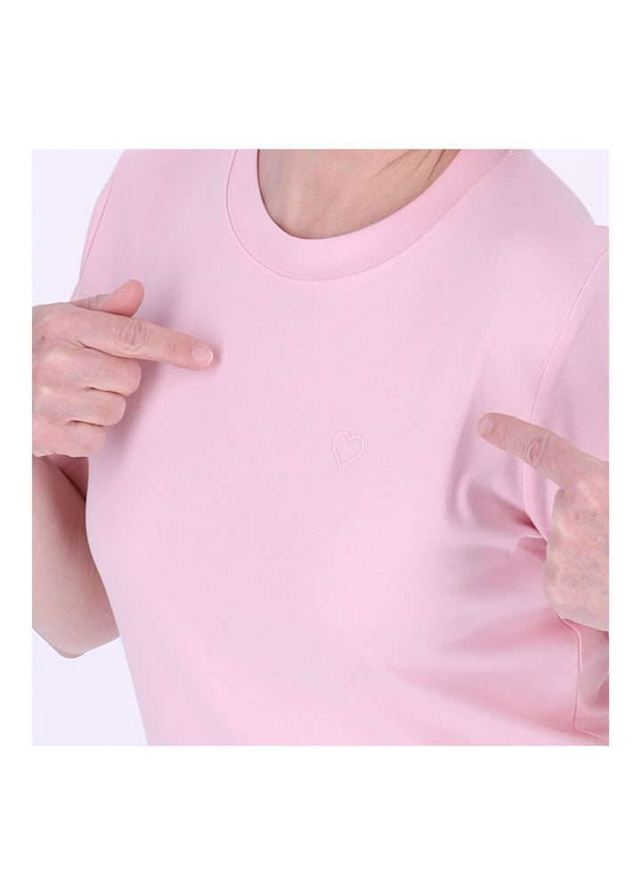 mjunik Damen T-Shirt Herzdruck