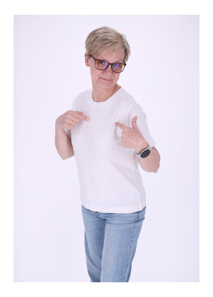 mjunik Damen T-Shirt Herzdruck