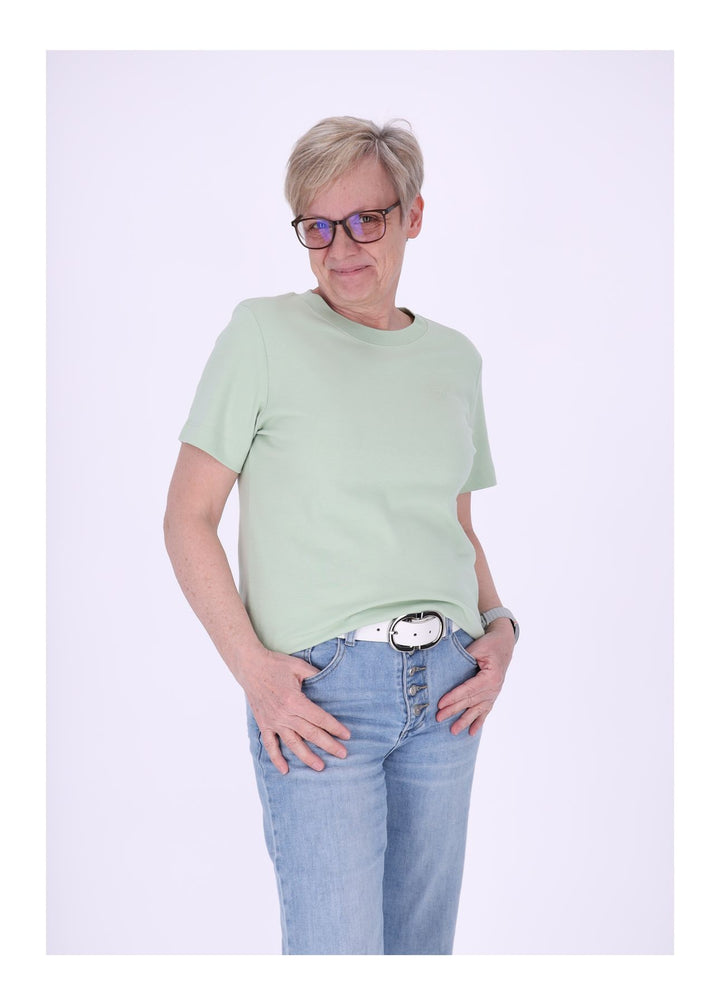 mjunik Damen T-Shirt Herzdruck