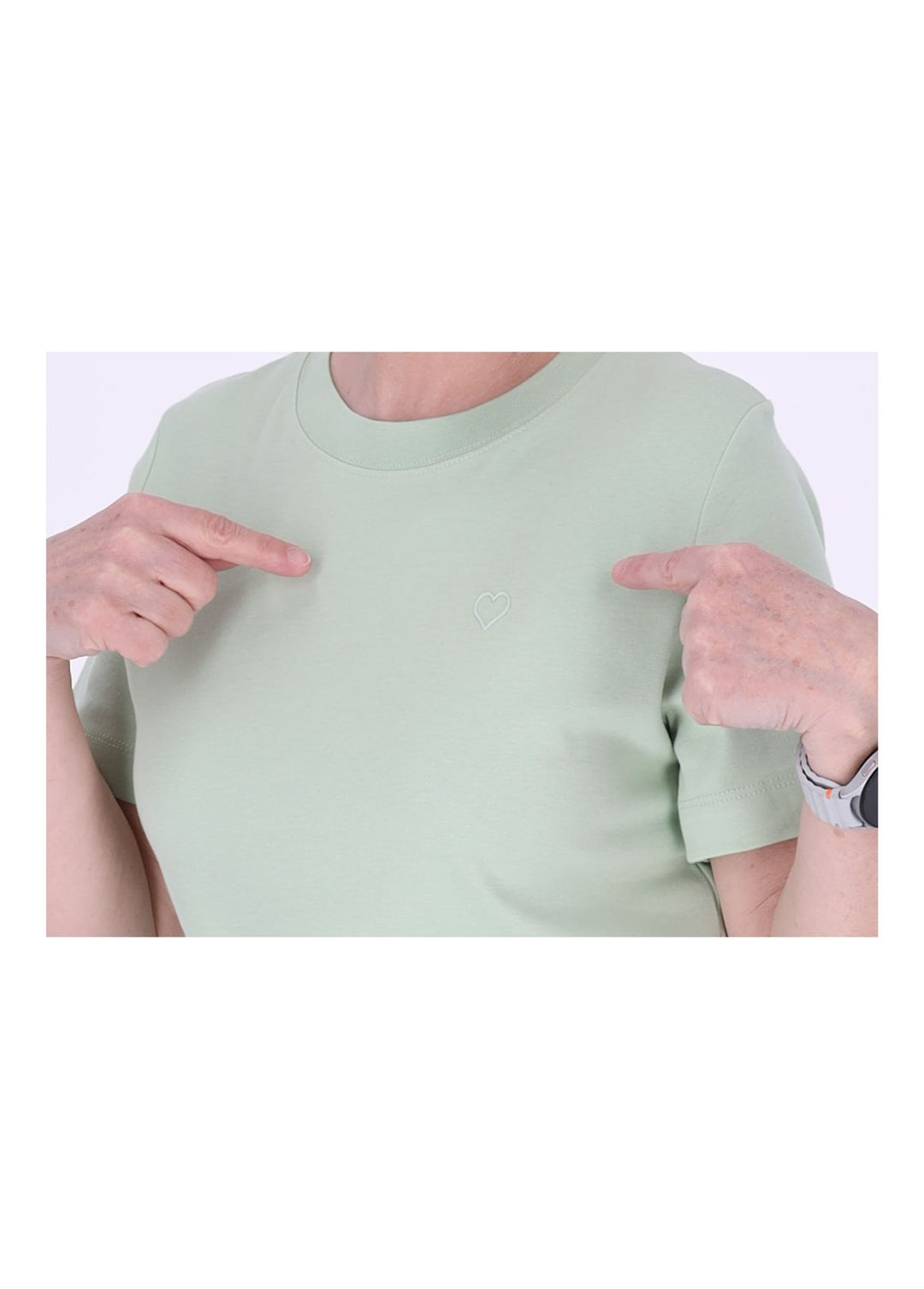 mjunik Damen T-Shirt Herzdruck