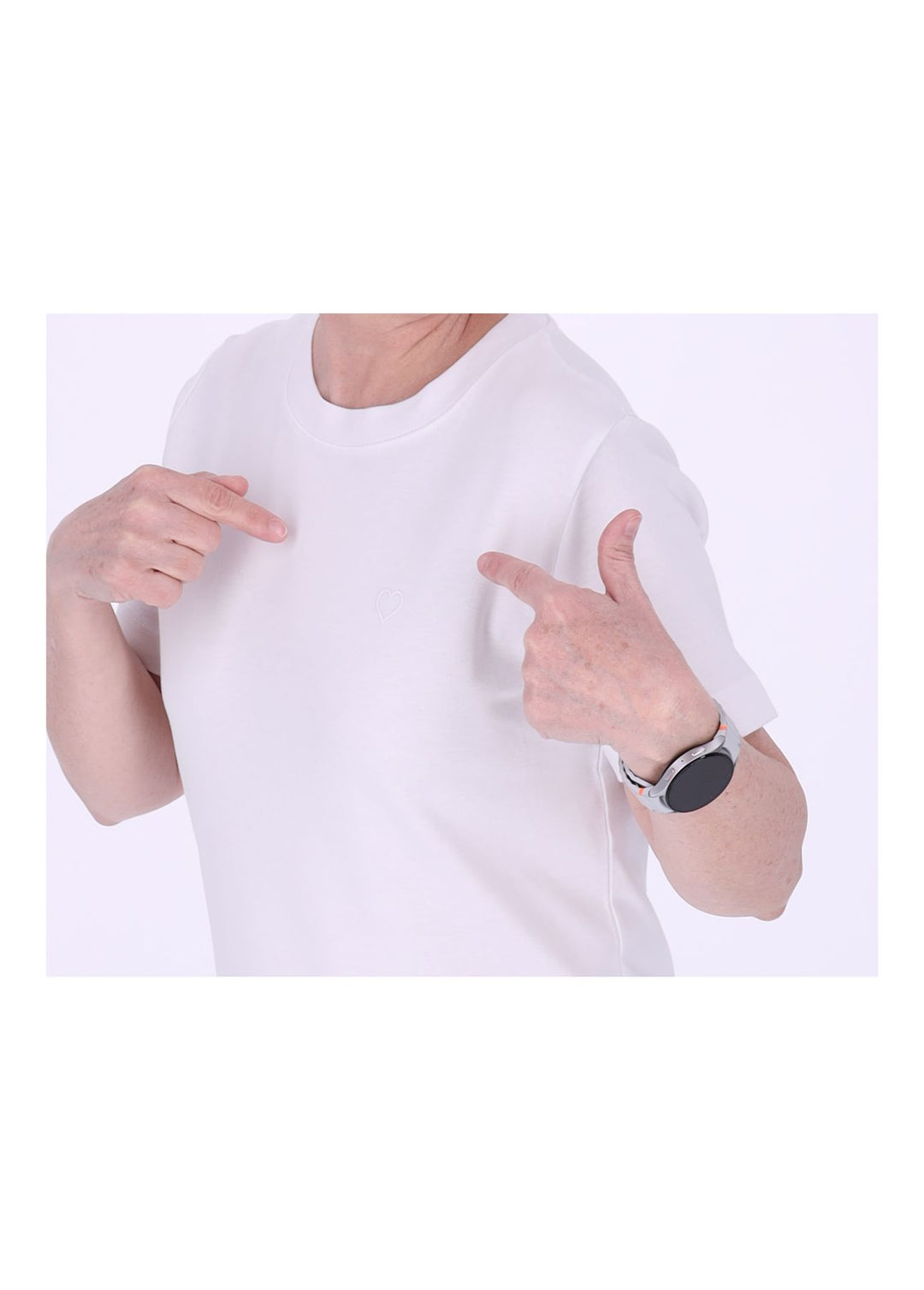mjunik Damen T-Shirt Herzdruck