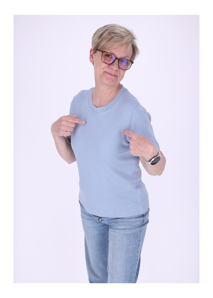 mjunik Damen T-Shirt Herzdruck