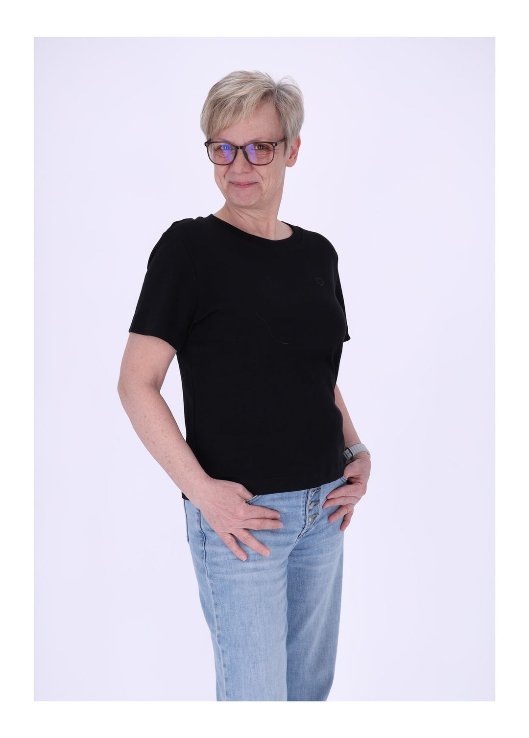 mjunik T-Shirt Damen Herzdruck