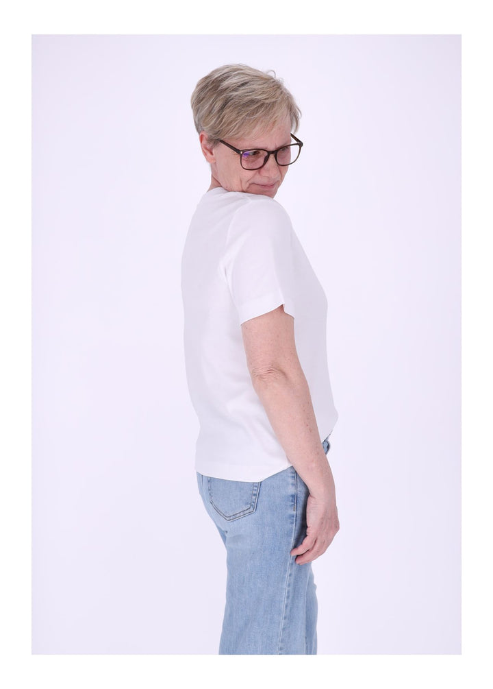 mjunik Damen T-Shirt Herzdruck