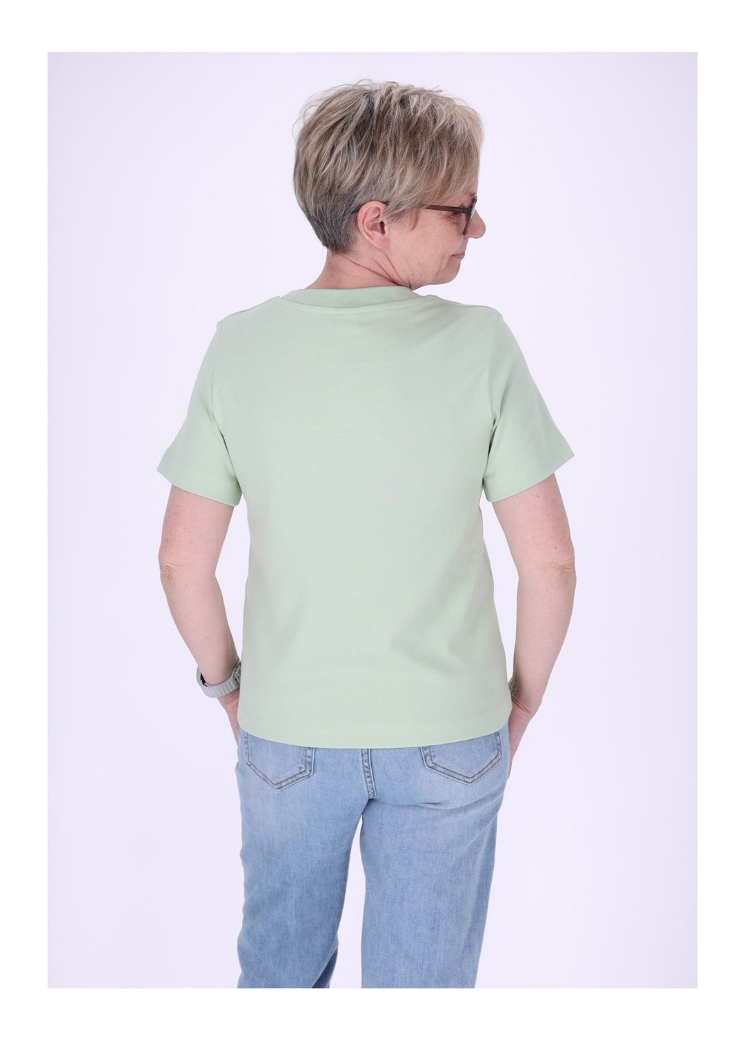 mjunik Damen T-Shirt Herzdruck