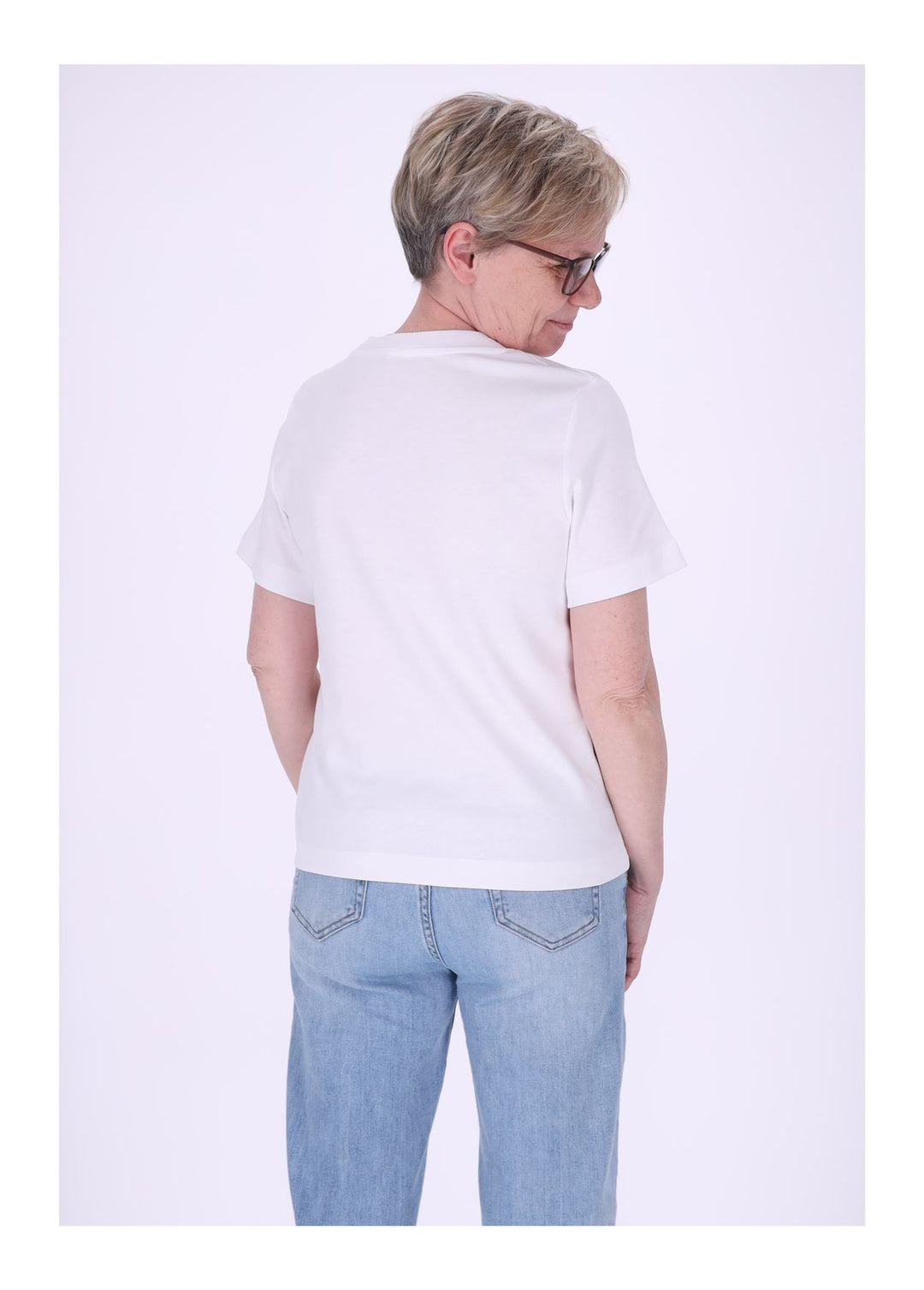 mjunik Damen T-Shirt Herzdruck