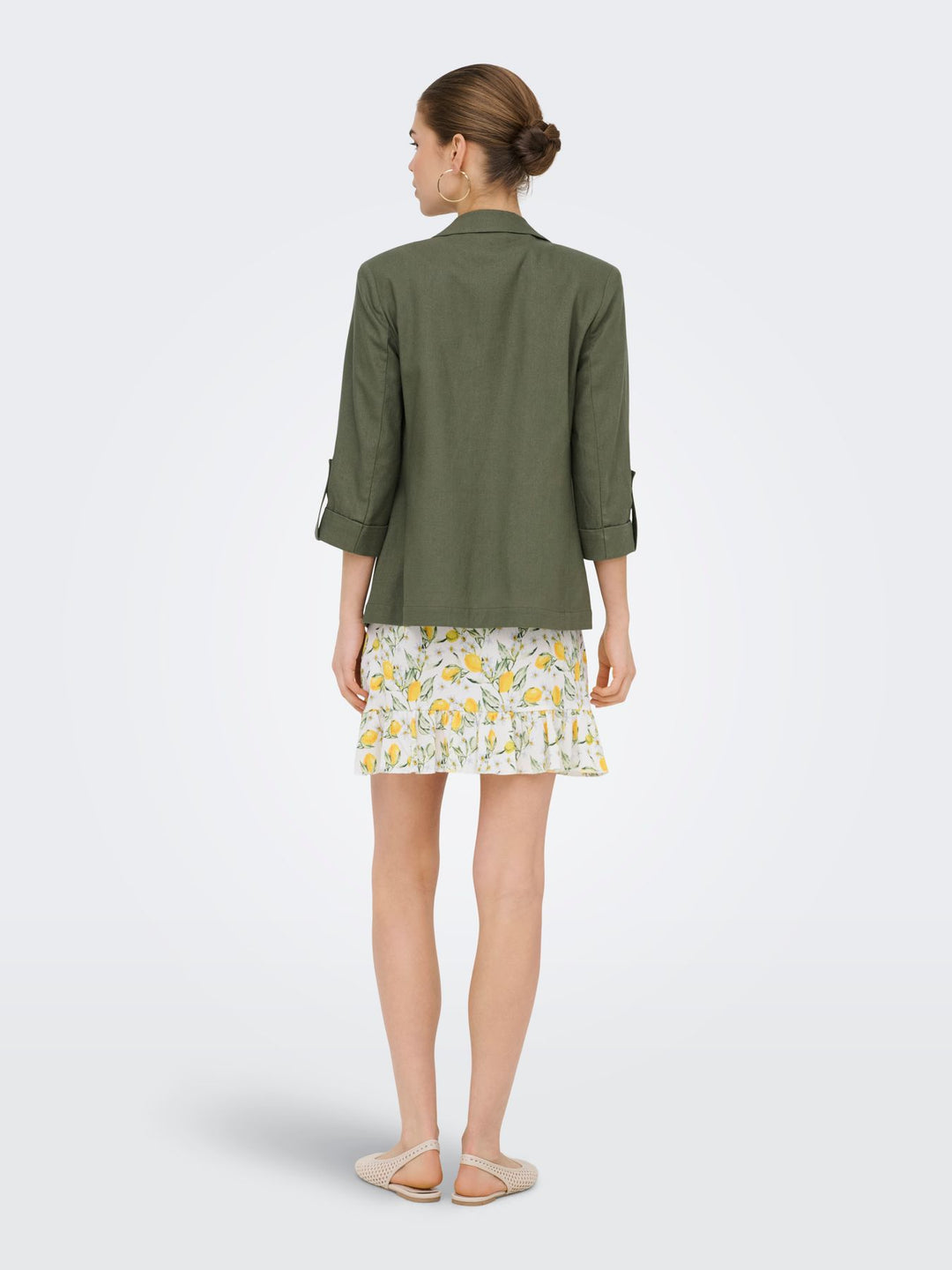 ONLGOA 3/4 UNLINE LINEN BL BLAZER C