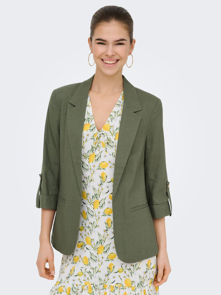 ONLGOA 3/4 UNLINE LINEN BL BLAZER C
