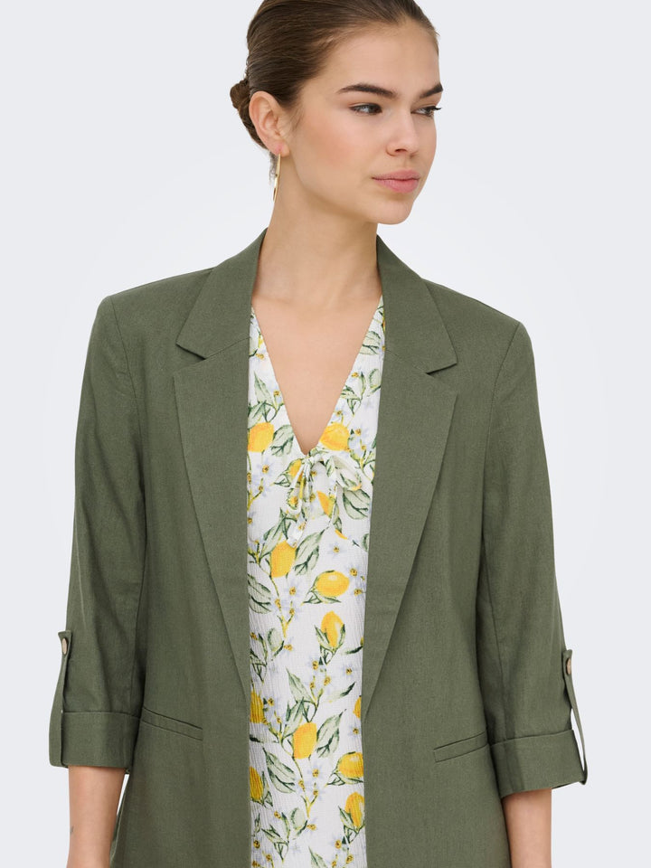 ONLGOA 3/4 UNLINE LINEN BL BLAZER C