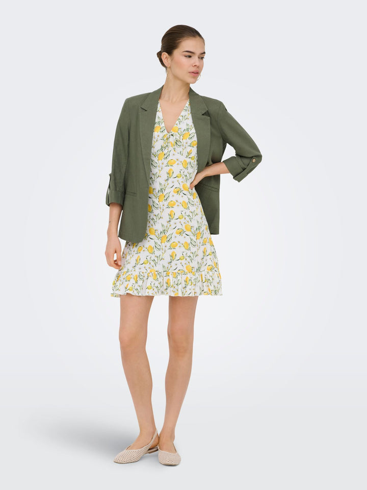 ONLGOA 3/4 UNLINE LINEN BL BLAZER C
