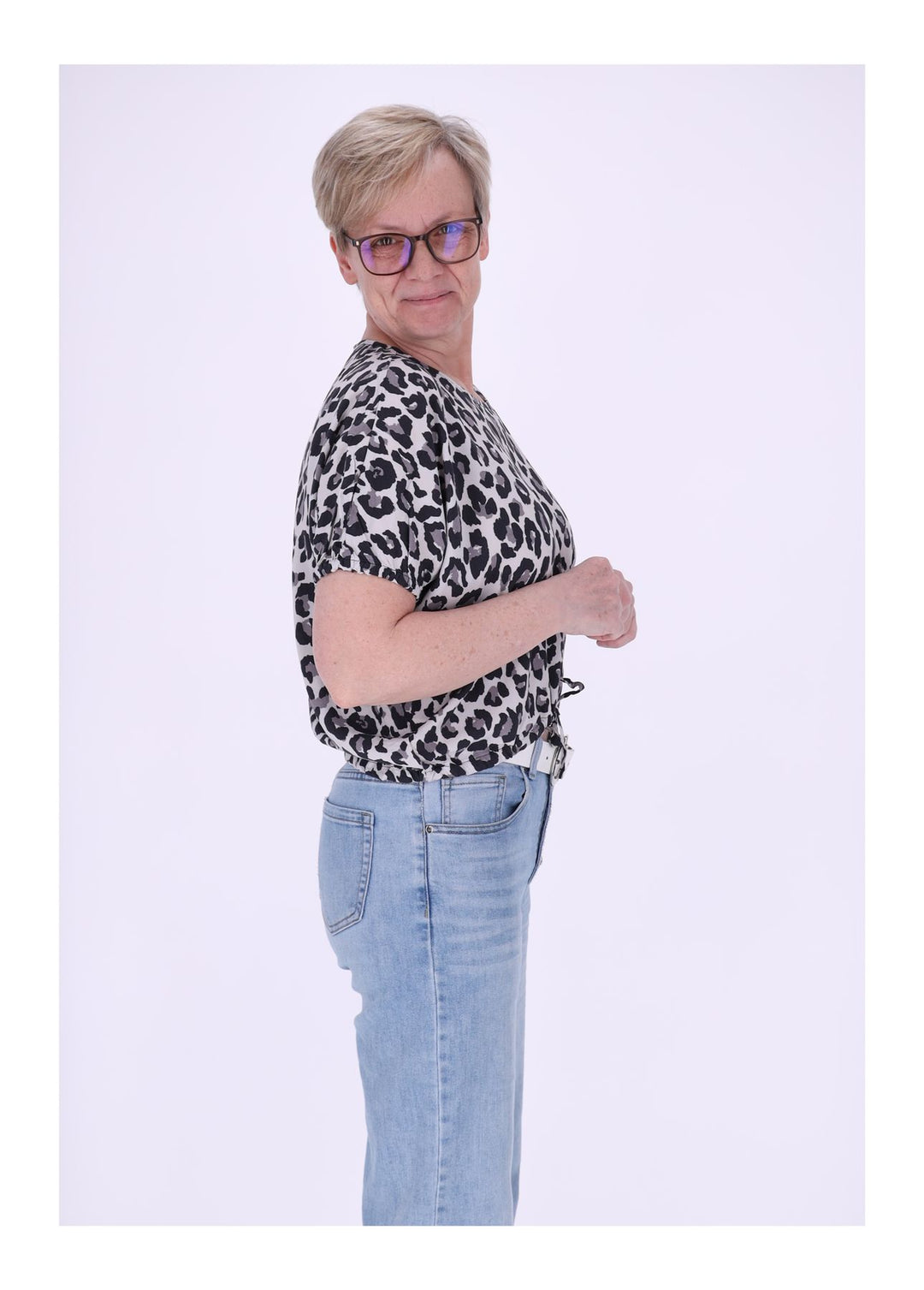 Damen, Bluse kurzarm