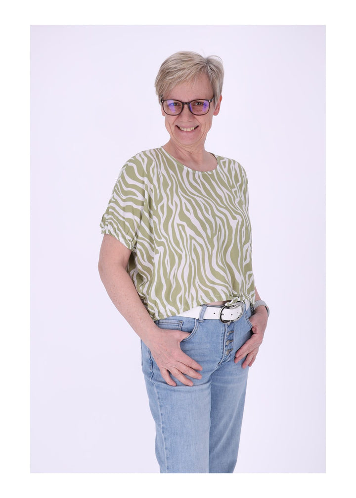 Damen, Bluse kurzarm