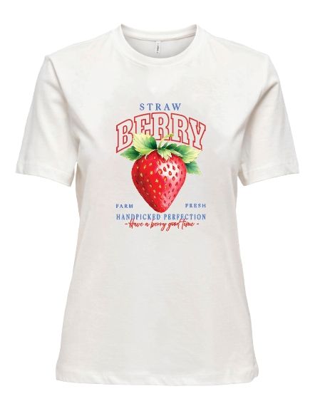 ONLY Henny Damen T-Shirt Bio-Baumwolle