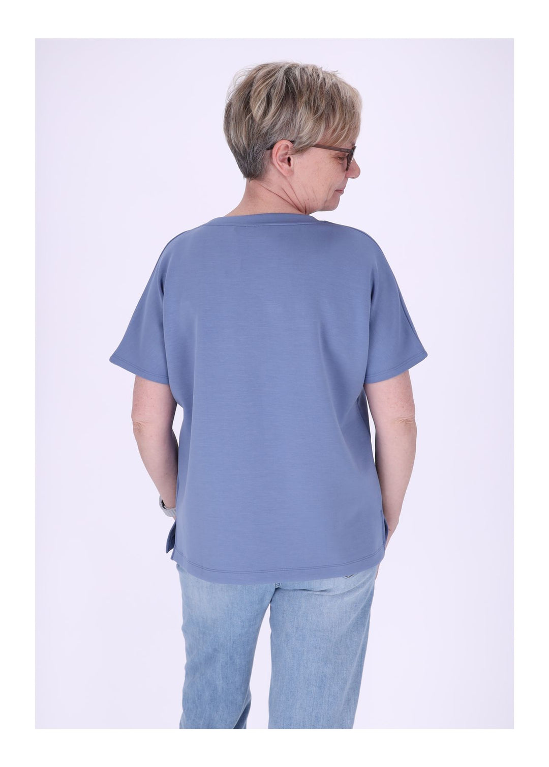 NEW VIEW Damen T-Shirt Sunrise Samtdruck