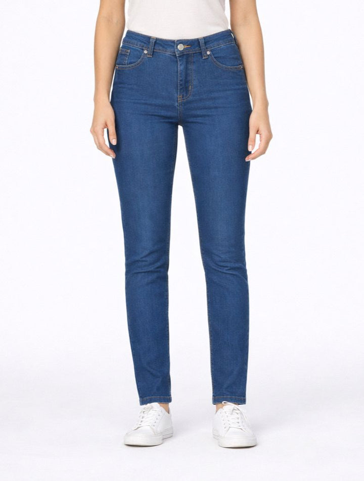 Damen Malibu-Zip High Cropped Cozy Denim
